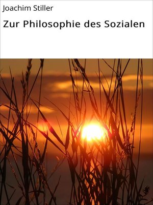 cover image of Zur Philosophie des Sozialen